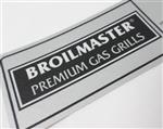 grill parts: Control Panel Label, Broilmaster P4 and D4 With Electronic Ignition (Replaces Old Part Number B072197) (image #2)